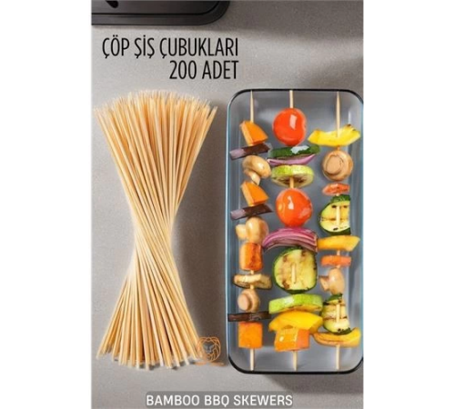 BX Çöp Şiş İkram Çubukları Bamb 200 ADET