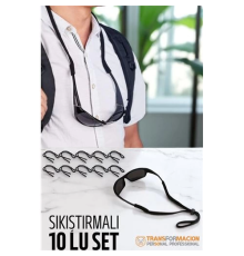 BX Gözlük İpi Ayarlanabilir Sıkıştırmalı Gözlük İpi 10 lu SET