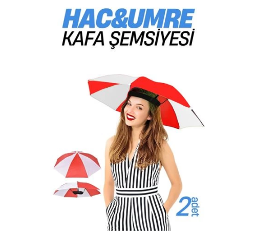 BX Hac Umre Kafa Şemsiyesi Güneş Koruma Şemsiyesi 2 adet 1