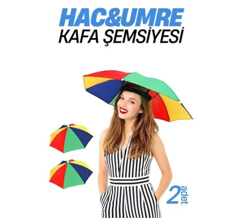 BX Hac Umre Kafa Şemsiyesi Güneş Koruma Şemsiyesi 2 adet BX Hac Umre Kafa Şemsiyesi Güneş Koruma Şemsiyesi 2 adet