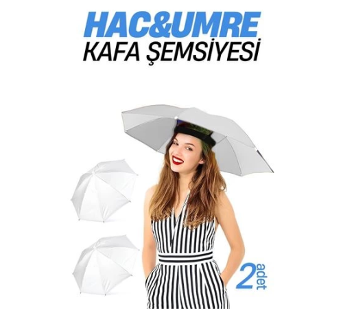 BX Hac Umre Kafa Şemsiyesi Güneş Koruma Şemsiyesi 2 adet BX Hac Umre Kafa Şemsiyesi Güneş Koruma Şemsiyesi 2 adet