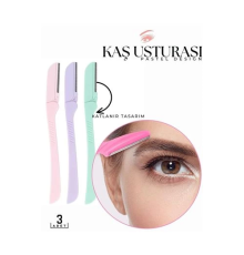 BX Katlanabilir Kaş Şekillendirici Kaş Dermaplaner Yüz Usturası 3 ADET 718323
