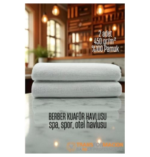 BX Kuaför Berber Havlusu 2 ADET Pamuk Berber Havlusu 50x90 Beyaz