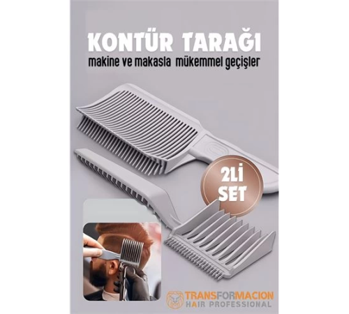 BX Kuaför Berber Kavisli Kontur Kesim Tarağı 2 li SET BX Kuaför Berber Kavisli Kontur Kesim Tarağı 2 li SET
