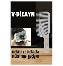 BX Kuaför Berber V Dizayn Kavisli Kontur Kesim Tarağı