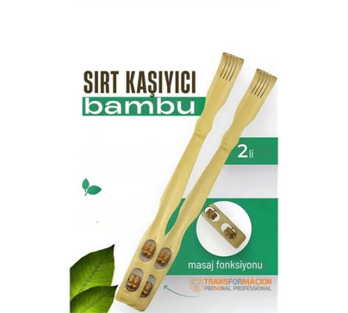 BX Masajlı Sırt Kaşıma Aparatı - Bambu Sırt Kaşıyıcı 2 li set BX Masajlı Sırt Kaşıma Aparatı - Bambu Sırt Kaşıyıcı 2 li set