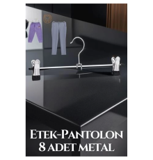 BX Metal Etek Pantolon Askısı - Mandallı Etek Askısı Pantolon Askısı 8 Adet