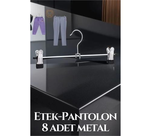 BX Metal Etek Pantolon Askısı - Mandallı Etek Askısı Pantolon Askısı 8 Adet BX Metal Etek Pantolon Askısı - Mandallı Etek Askısı Pantolon Askısı 8 Adet