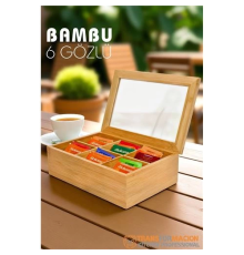 BX Poşet Çay Kutusu Ahşap Sallama Çay Organizer Kahve Şeker Aksesuar Kutusu