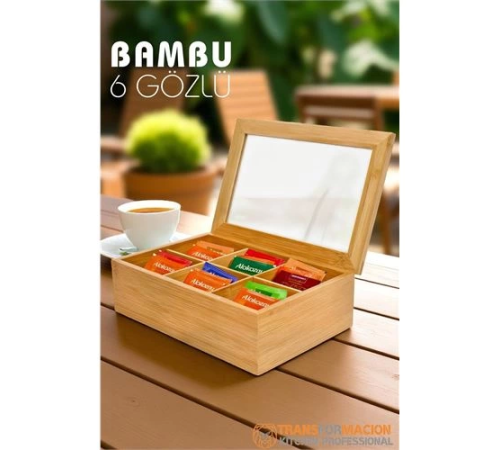 BX Poşet Çay Kutusu Ahşap Sallama Çay Organizer Kahve Şeker Aksesuar Kutusu