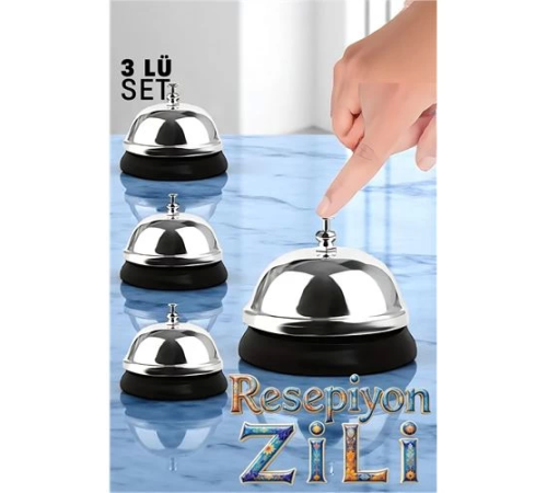 BX Resepsiyon Zili - Resepsiyon ve Restoran İçin Zil - Resepsiyon Çağrı Zili 3 lü set BX Resepsiyon Zili - Resepsiyon ve Restoran İçin Zil - Resepsiyon Çağrı Zili 3 lü set