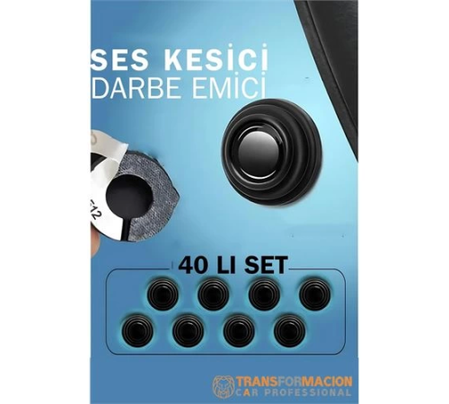 BX Ses Emici Kauçuk Conta Kapı Bagaj Kaput Titreşim Kesici 40 LI SET