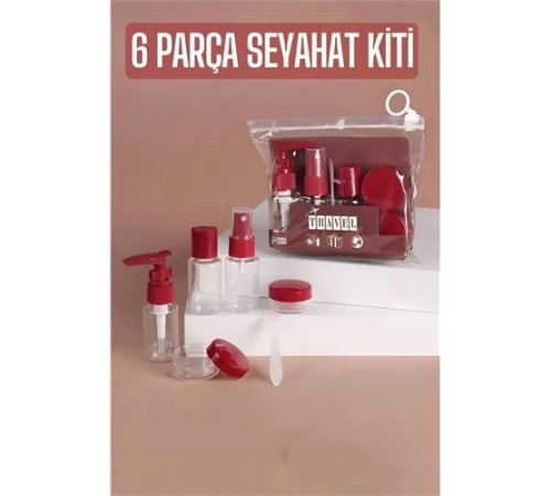 BX Seyahat Kiti Boş Şişe Seyahat Seti 6 Parça