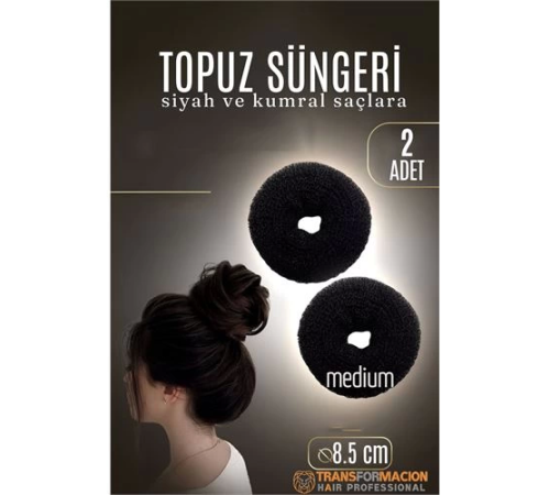 BX SİYAH Mini Saç Topuz Süngeri 2 ADET 8.5 CM Çap 3.5 cm Kalınlık BX SİYAH Mini Saç Topuz Süngeri 2 ADET 8.5 CM Çap 3.5 cm Kalınlık
