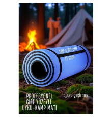 BX Uyku Matı - Kamp Matı - Piknik Çadır Matı 11 mm Çift Taraflı Mavi