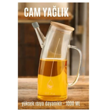 BX Yağ Sirke Şişesi Yağlık Borosilikat Cam 1000 ML
