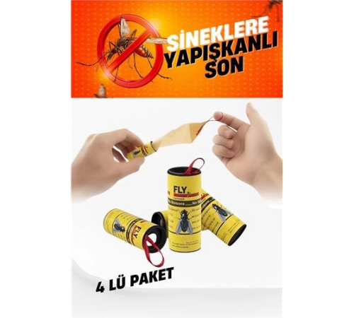 BX  Yapışkanlı Sinek Şeridi Sinek Kapanı 4 ADET