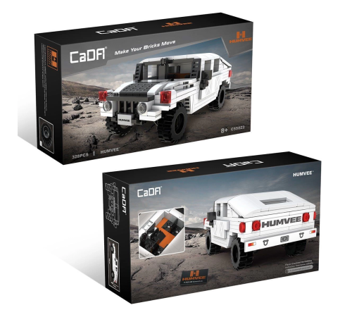 C55022W CADA Humvee Jeep Blok Seti 328 Parça-Vagon life C55022W CADA Humvee Jeep Blok Seti 328 Parça-Vagon life
