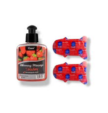 Caas Çilek Aromalı Masaj Yağı 100 ml - Erkeklere Özel Sertlik Performans Takviyesi 6'lı - 2 Adet