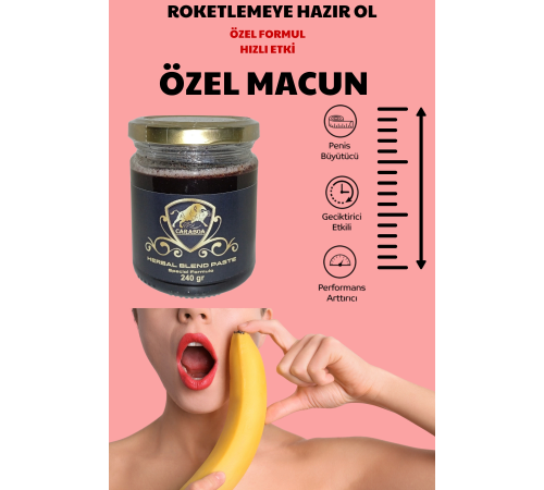 Caraboa Erkek Performans Arttırıcılı Bitkisel Kuvvet Macun 240 gr Ginseng Hızlı Etki Caraboa Erkek Performans Arttırıcılı Bitkisel Kuvvet Macun 240 gr Ginseng Hızlı Etki