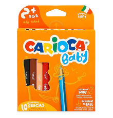Carioca Baby Jumbo Üçgen Kuru Boya Kalemi 10'lu