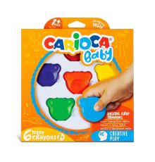 Carioca Baby Teddy Crayons 6'lı