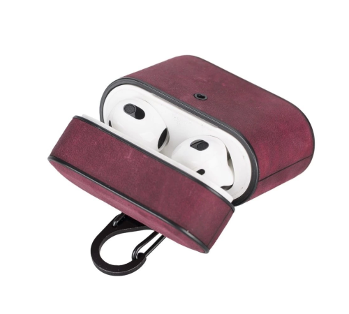 Casquet Apple AirPods 3.nesil Uyumlu Deri Kılıf Fuşya Casquet Apple AirPods 3.nesil Uyumlu Deri Kılıf Fuşya