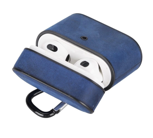 Casquet Apple AirPods 3.nesil Uyumlu Deri Kılıf G21 Mavi Casquet Apple AirPods 3.nesil Uyumlu Deri Kılıf G21 Mavi