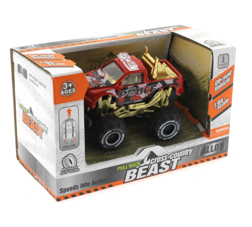 Çek Bırak Mini Off Road Kırmızı Polis Aracı