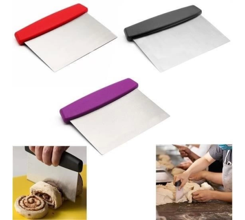 Çelik Hamur Kesici Kazıyıcı Pasta Kek Dekorasyon Spatula Aleti