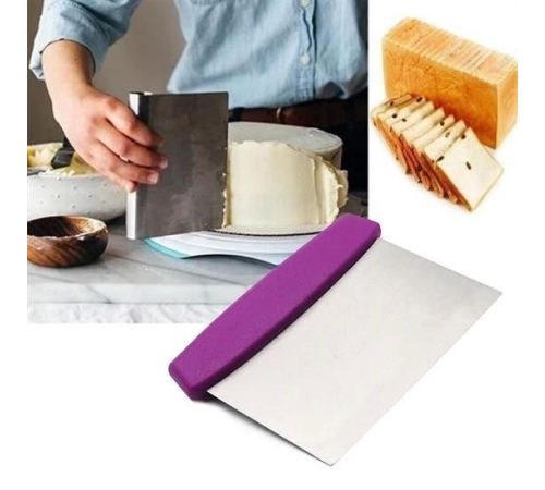 Çelik Hamur Kesici Kazıyıcı Pasta Kek Dekorasyon Spatula Aleti