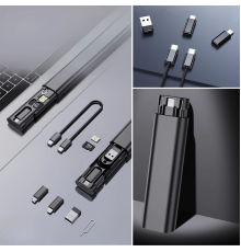 Cep Tipi 60W Bas Aç Type-C,İphone Şarj,Micro USB Hızlı Şarj Data Kablo Seti