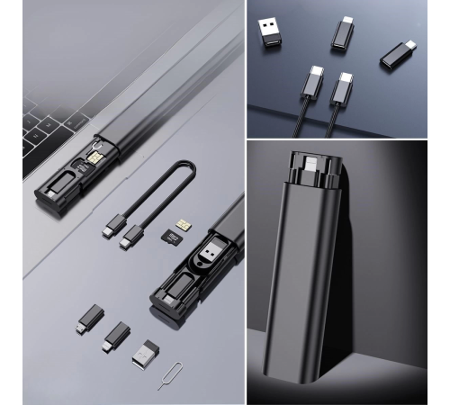 Cep Tipi 60W Bas Aç Type-C,İphone Şarj,Micro USB Hızlı Şarj Data Kablo Seti Cep Tipi 60W Bas Aç Type-C,İphone Şarj,Micro USB Hızlı Şarj Data Kablo Seti