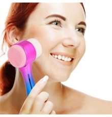Çift İşlevli Renkli Cilt Yüz Temizleme Fırçası Peeling Masaj Etkili Gözenek Temizleyici Alet