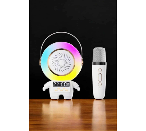 Çift Mikrofonlu Karaoke Mikrofon Bluetooth Bağlantılı Dijital Göstergeli
