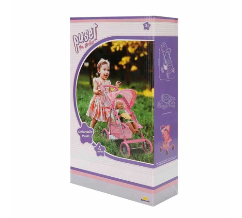 Çilek Desenli 4 Tekerlekli Puset Çilek Desenli 4 Tekerlekli Puset