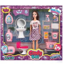 Cindy Doll Bebekli Lavabo ve Temizlik Seti 02452