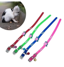 Çıngıraklı Zilli Sevimli Renkli Slikon Kedi Köpek Boyun Tasması - 1 Adet Stokta Olan Gönderilir