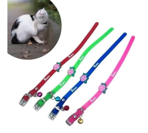Çıngıraklı Zilli Sevimli Renkli Slikon Kedi Köpek Boyun Tasması - 1 Adet Stokta Olan Gönderilir Çıngıraklı Zilli Sevimli Renkli Slikon Kedi Köpek Boyun Tasması - 1 Adet Stokta Olan Gönderilir