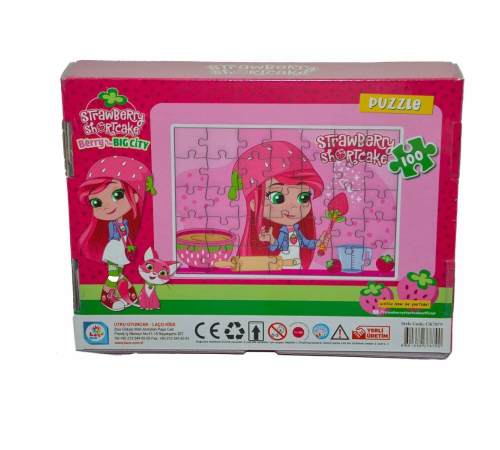 CK7879 ÇİLEK KIZ 100 Parça Kutu Puzzle-Utku Oyuncak
