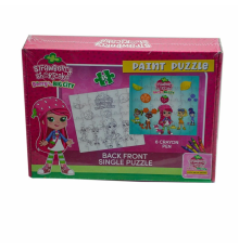 CK7880 Çilek Kız  Boyamalı  Puzzle -Utku Oyuncak