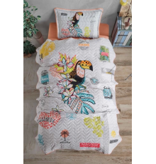 Clasy Tek Kişilik Yatak Örtüsü Paradise v1 Somon