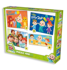 Cocomelon 4 in 1 Puzzle Seti Eğlenceli ve Eğitici