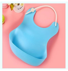 Çocuk Bebek Mama Önlüğü Dökülme Engelleyici Bükülebilir Mavi