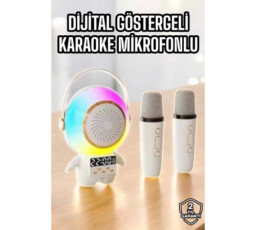 Çocuklara Özel Kablosuz Bluetooth Bağlantılı Karaoke Mikrofon