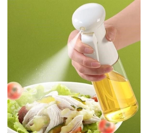 Çok Amaçlı Cam Şişe Püskürtmeli Dağıtıcı Yağdanlık Limonluk Sirke Sosluk Spreyi Beyaz