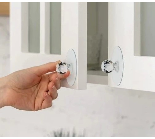 Çok Amaçlı Yapışkan Kristal Tutacak Kulp 4 Adet Set Çok Amaçlı Yapışkan Kristal Tutacak Kulp 4 Adet Set