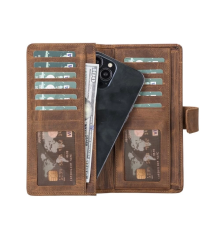 Coppet 6.7 inch Uyumlu Deri Kartlıklı Kılıf G6 Taba