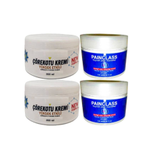 Çörek Otu Kremi XL Boy Sızılara Masaj Bakım Kremi 2x200 ml+Painclass Kuyruk Yağı 2x100 ml Kremi