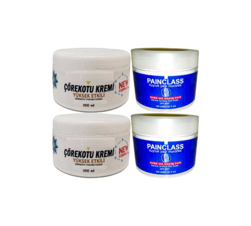Çörek Otu Kremi XL Boy Sızılara Masaj Bakım Kremi 2x200 ml+Painclass Kuyruk Yağı 2x100 ml Kremi Çörek Otu Kremi XL Boy Sızılara Masaj Bakım Kremi 2x200 ml+Painclass Kuyruk Yağı 2x100 ml Kremi
